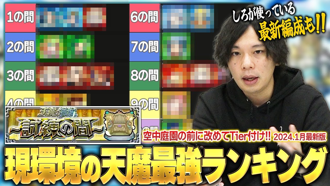 【モンスト】超高難易度コンテンツも最強キャラたちの登場で崩壊！？『天魔の孤城 試練の間』全階層の適正Tierランキング改めて作ってみた！しろの最新編成も紹介！《2024年最新版》【天魔の孤城】【しろ】