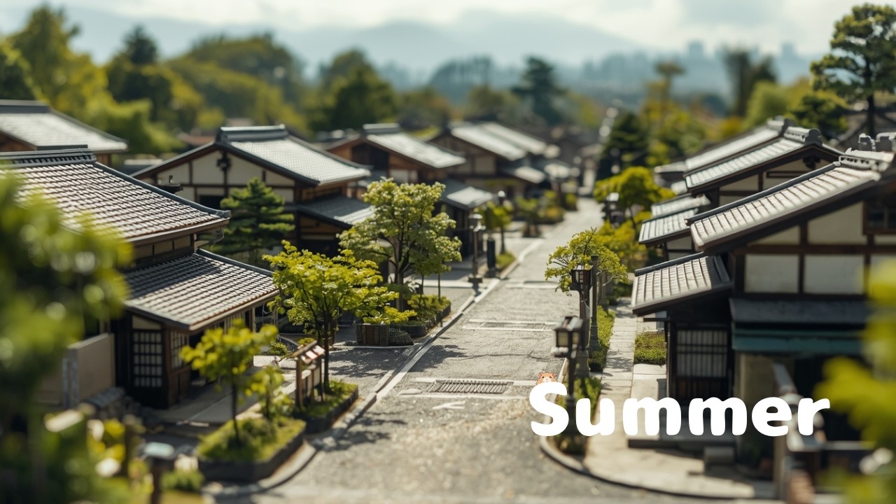 Summer Miniature Village ☀️ | Calm Ambient Scene