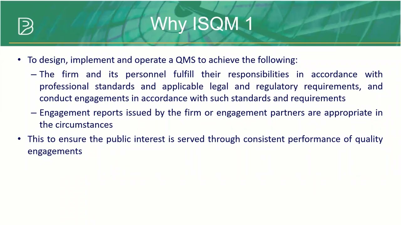 ISQM 1 documentary requirements