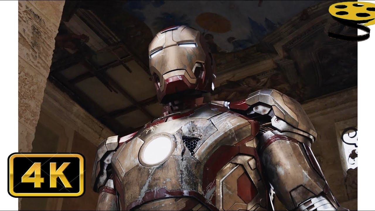 Тони Старк возвращает Свой Костюм(Марк 42). Сцена Бегства | Железный человек 3 | 4K ULTRA HD