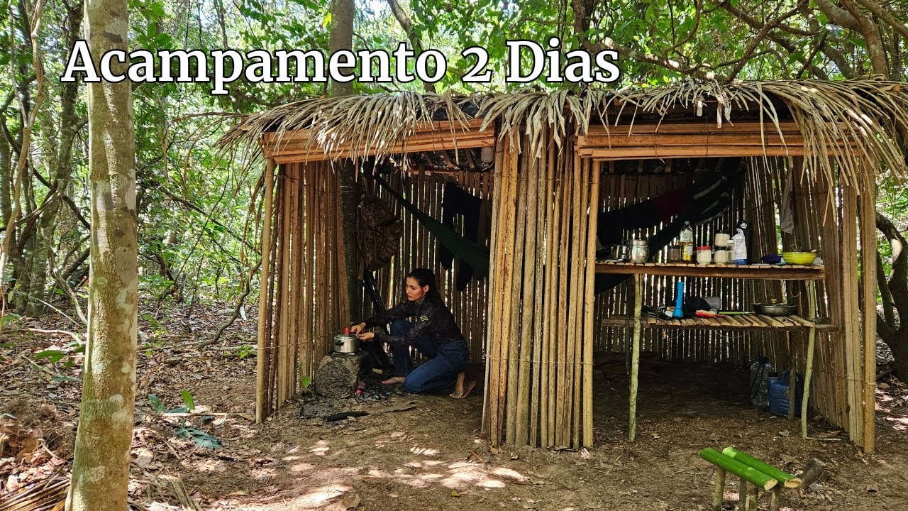 ACAMPAMOS e PESCAMOS por 2 DIAS na nossa CABANA teve muito PEIXE na linha,PESCARIA RAIZ!