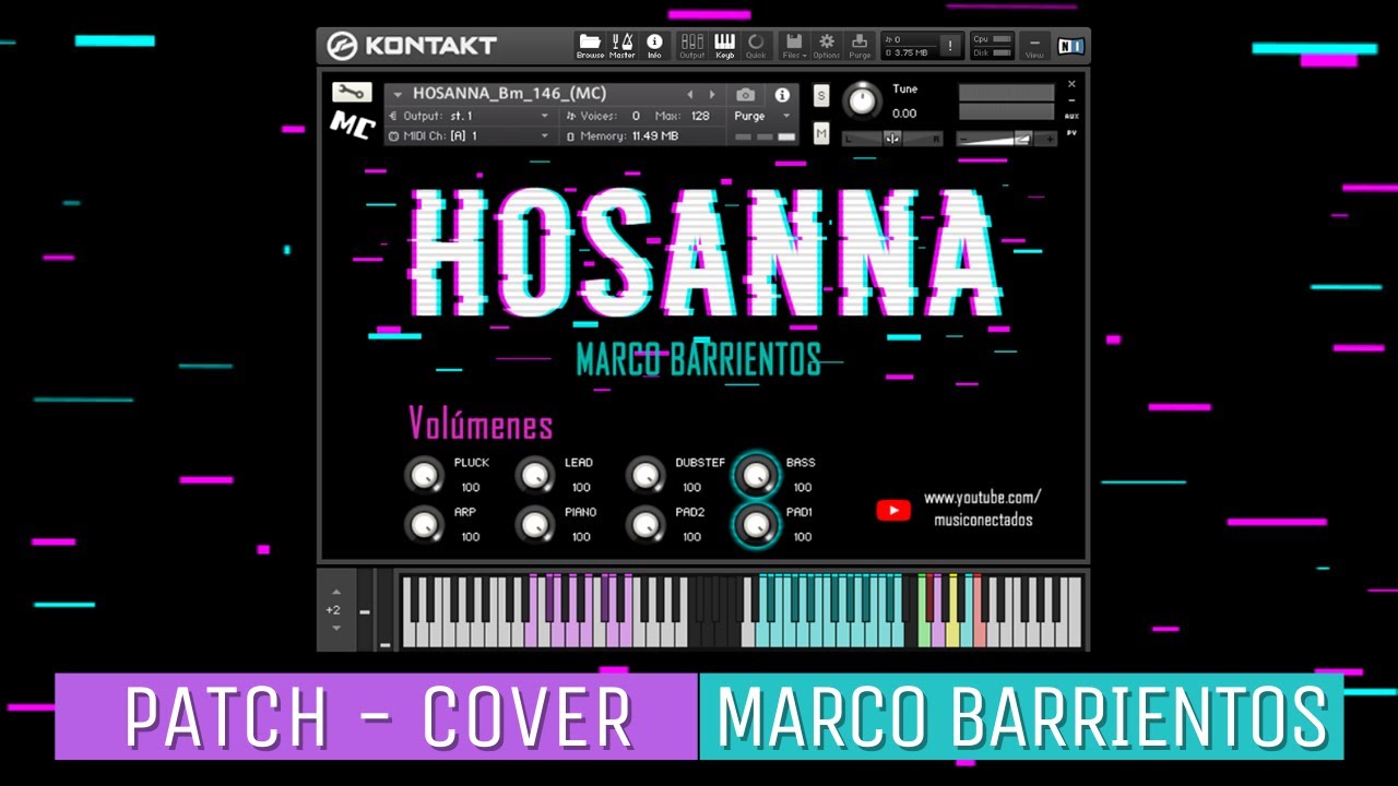 🎹 Hosanna - Patch Kontakt - Marco Barrientos | Ish Melton 🔴🔵 #kontakt #worshippiano