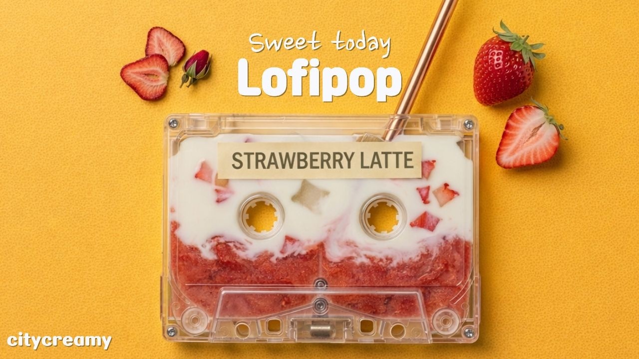 Сегодня настроение: солнечно 😊 Сладкий клубничный латте 🍹 Sweet Lofi Cafe Playlist🎧Jazz