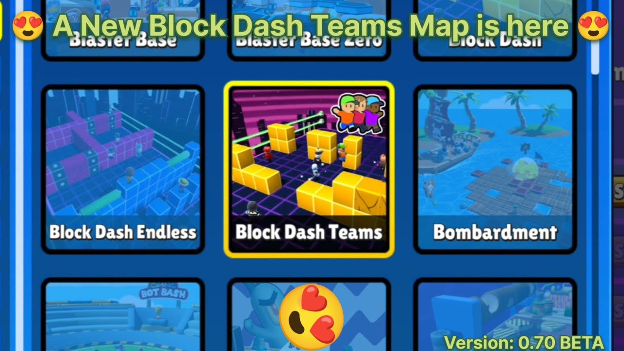 New Block Dash Teams Map is Here 😍 Beta 0.70 Stumble Guys 