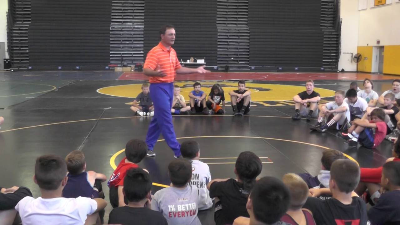 Oklahoma State Head Coach John Smith gives Master Clinic on Stance and Motion (1 of 17)