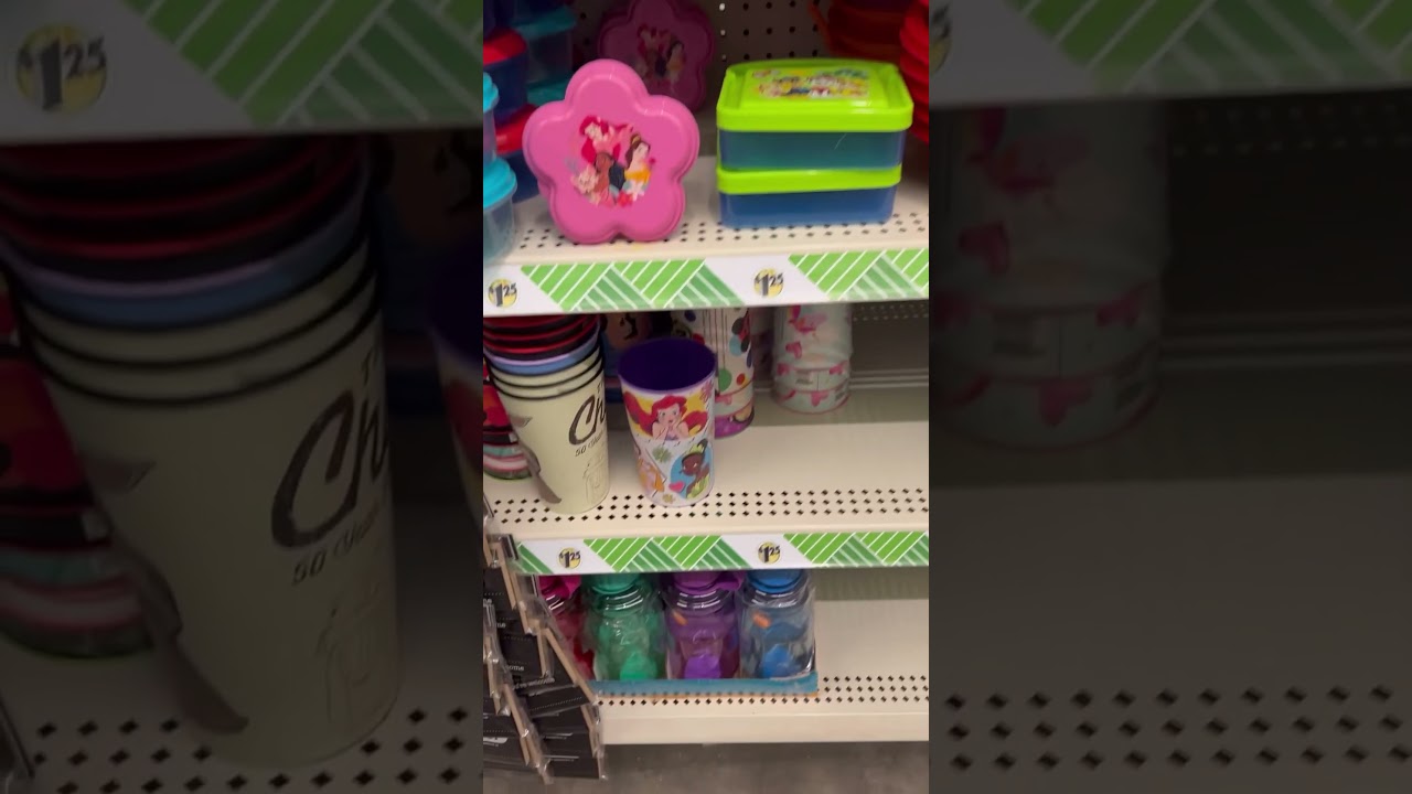 CHECK OUT THE DISNEY WATER BOTTLES AND CUPS AT DOLLAR TREE!! # dollar tree # Disney cups