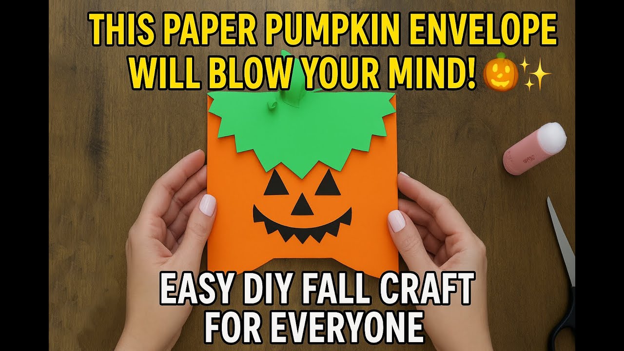 “This Paper Pumpkin Envelope Will Blow Your Mind! 🎃✨ | Easy DIY Fall Craft for Everyone”
