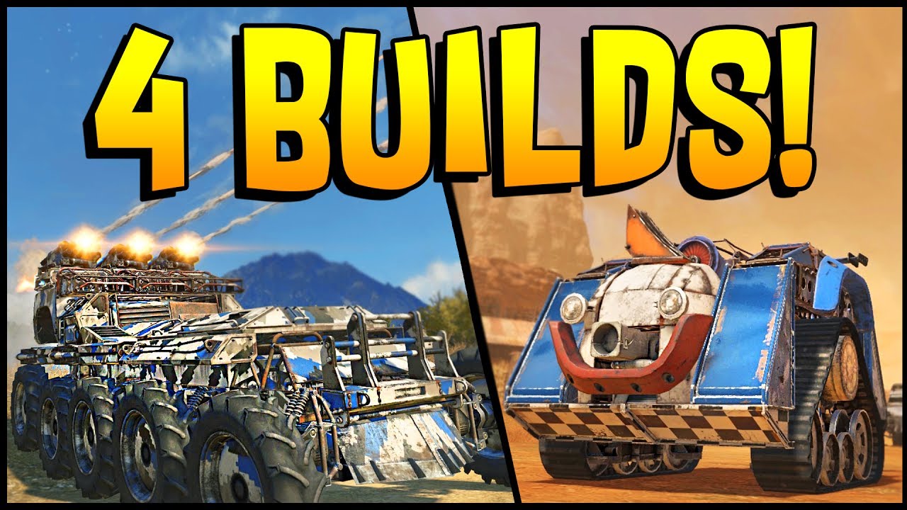 Crossout - FOUR BUILDS! Triple Cricket Launchers, Dual Reapers, a Spider & a Clown!