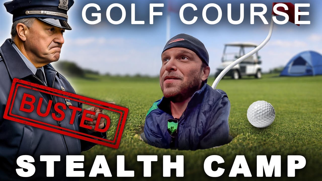 STEALTH CAMPING A GOLF COURSE (POLICE CHASE)