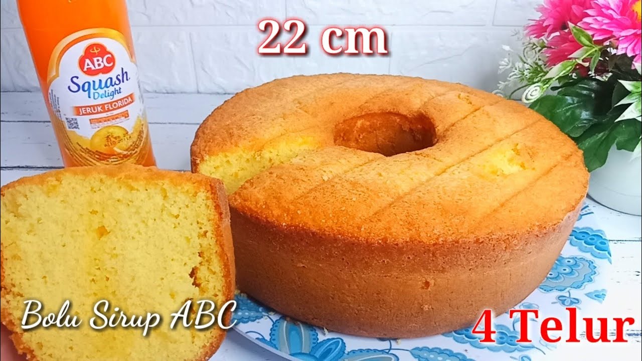 Bolu Sirup ABC || Cara Membuat Bolu 4 Telur Takaran Gelas!!!