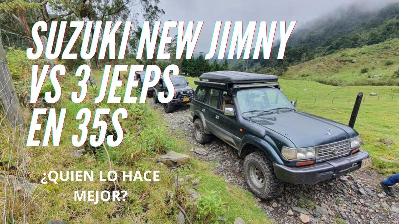 ¿Trocha dura? 3 Wranglers, una Grand Cherokee, un Land Cruiser y un pequeño New Jimny en una nivel 3