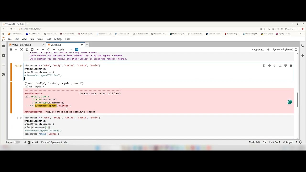 Практическое занятие по Python, часть 3