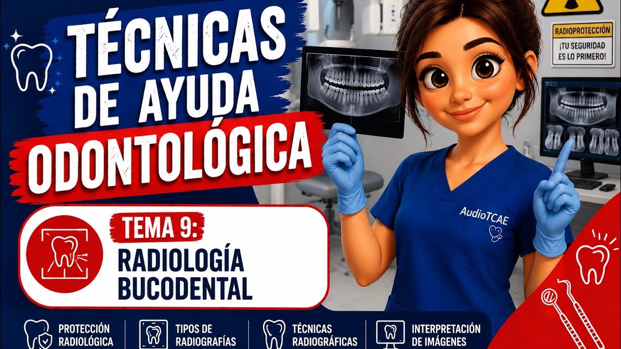 TAO tema 9: Radiología Bucodental #tcae #pruebaslibres #odontologia #radiología #test