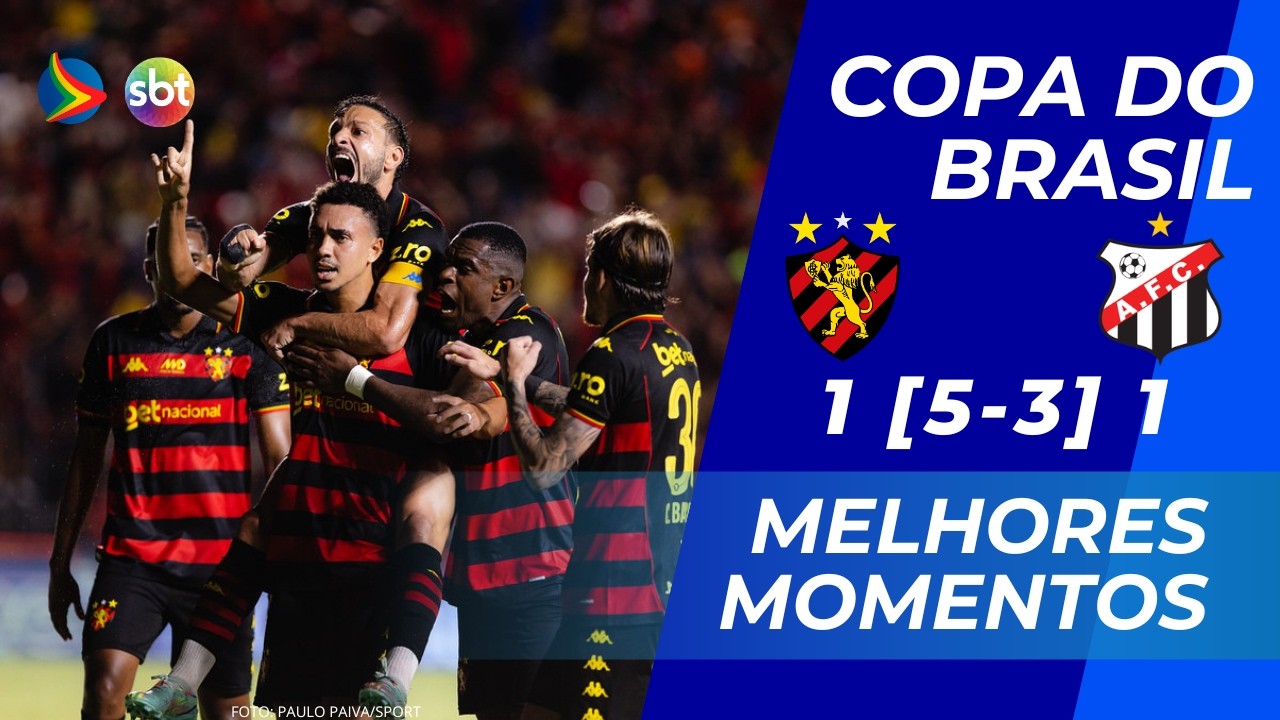 Sport 1(5) x (3)1 Anápolis - Melhores Momentos e Pênaltis - Copa do Brasil - 12.03.2026