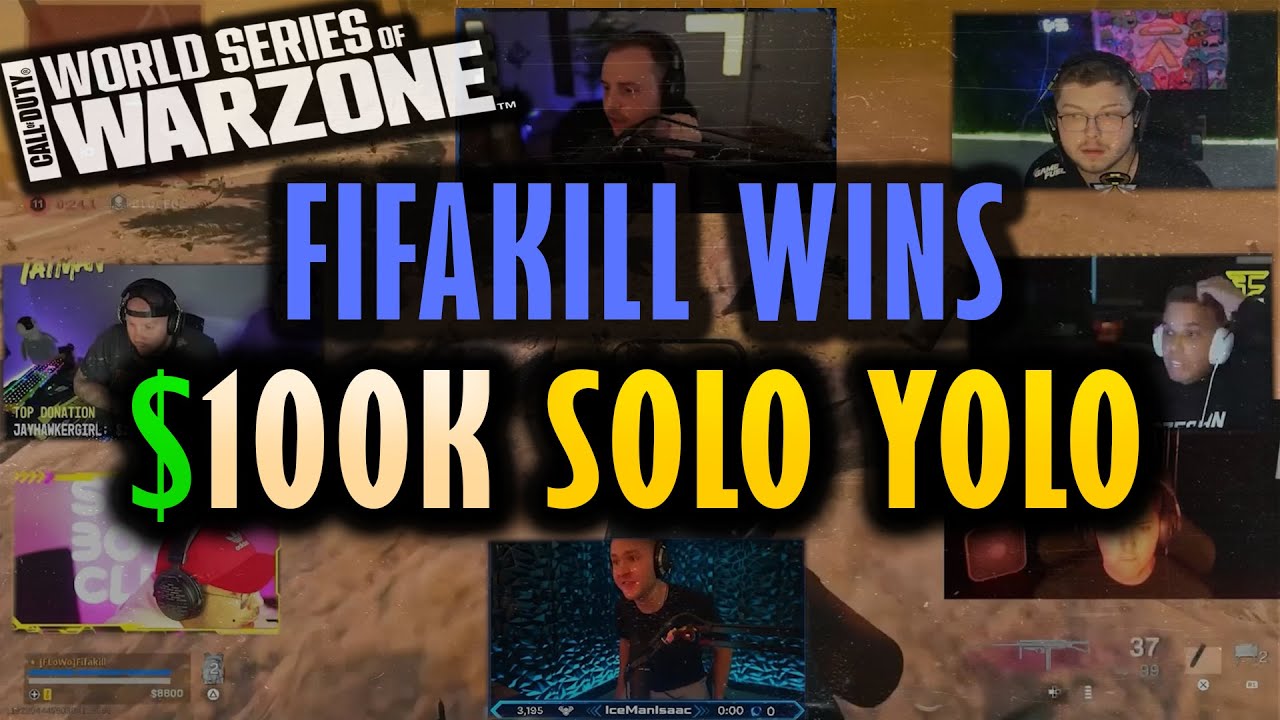 MULTIPLE POV's and REACTIONS as FIFAKILL WINS 2022 *100K SOLO YOLO* World Series of WARZONE