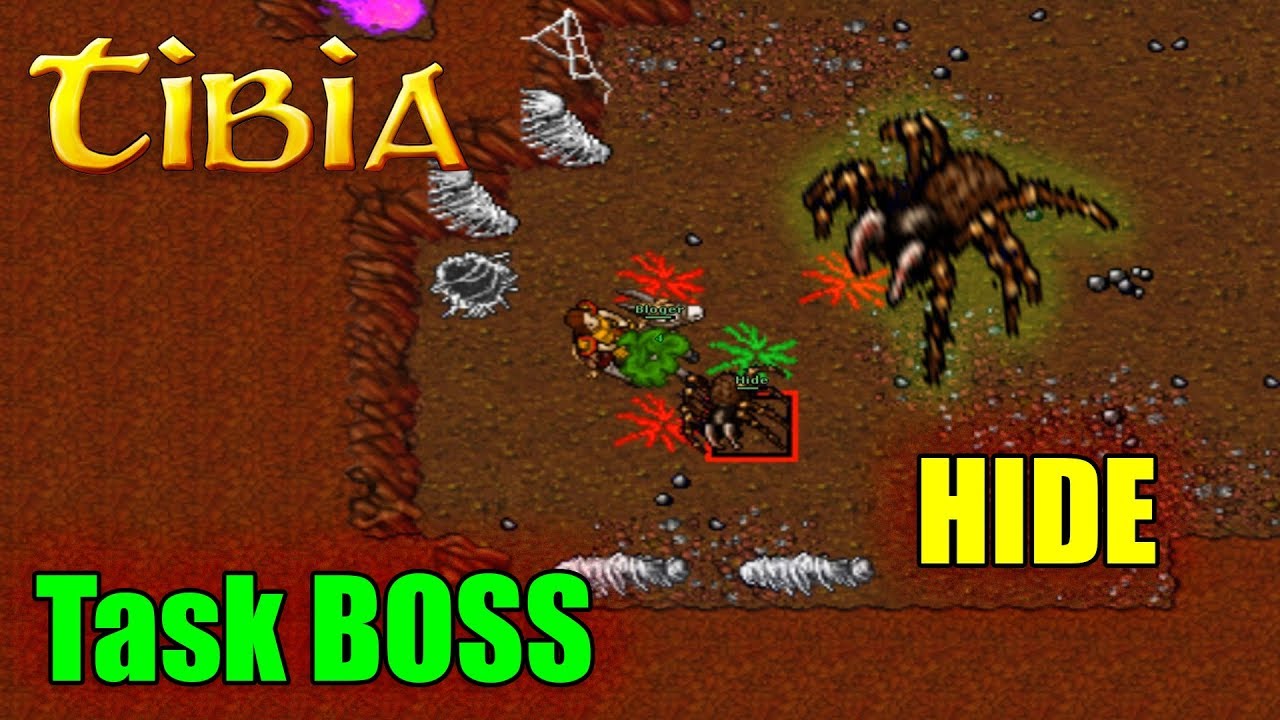 ZMUTNOWANA TARANTULA - HIDE - TIBIA - TASK BOSS - JAK DOJŚĆ - PORADNIK