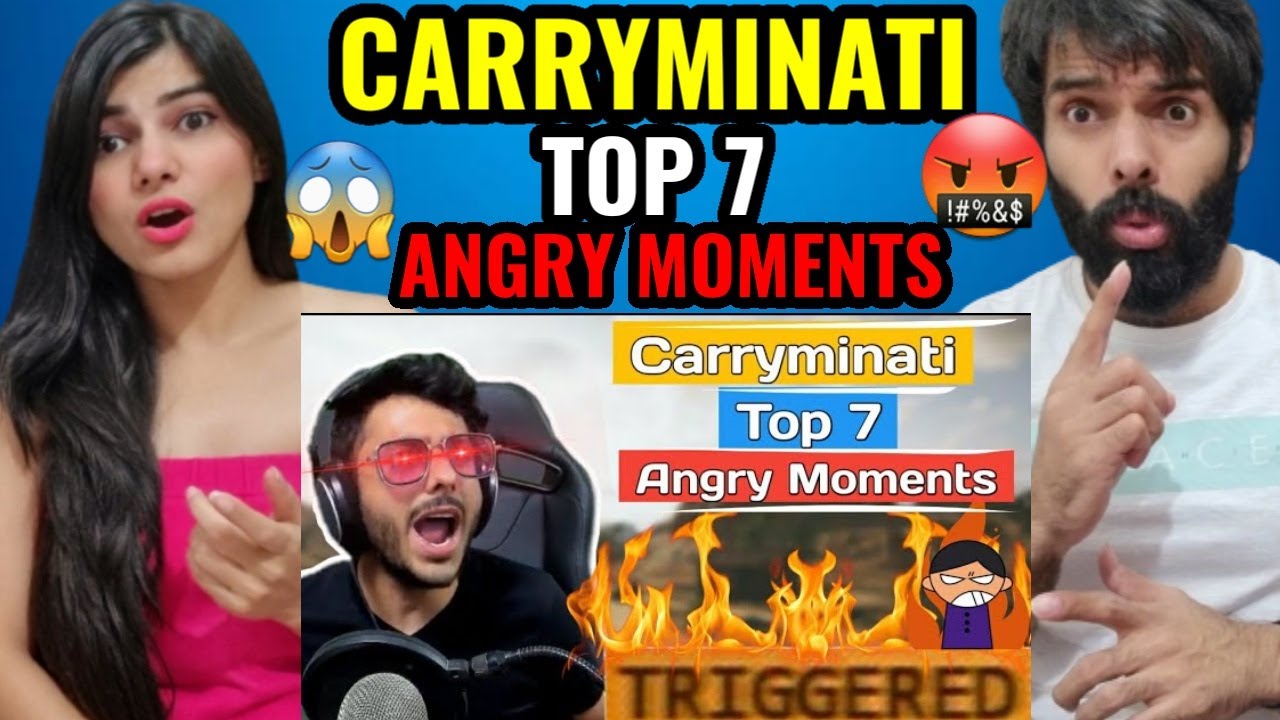 Top 7 Most Angry Moments Of Carryislive On Stream | Carryminati Rage Moments | Carryminati Reaction