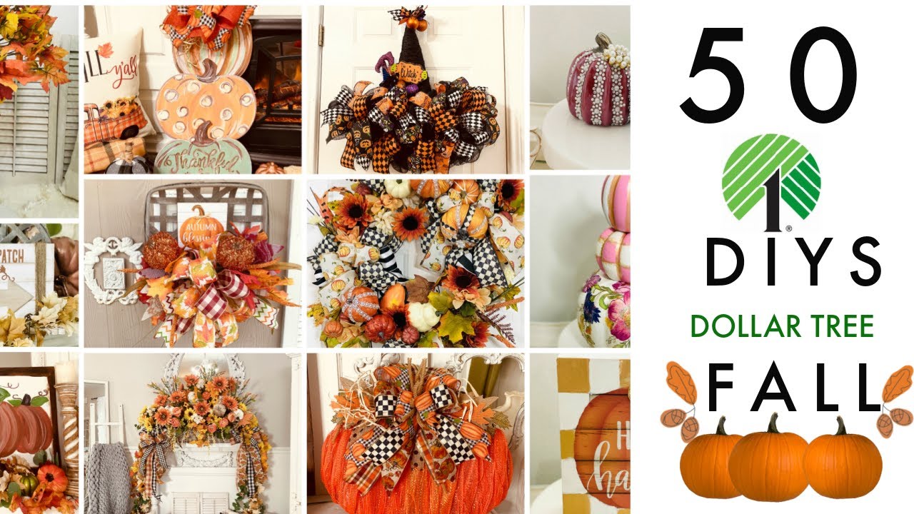 🍁50 DIY DOLLAR TREE HIGH END FALL DECOR CRAFTS🍁