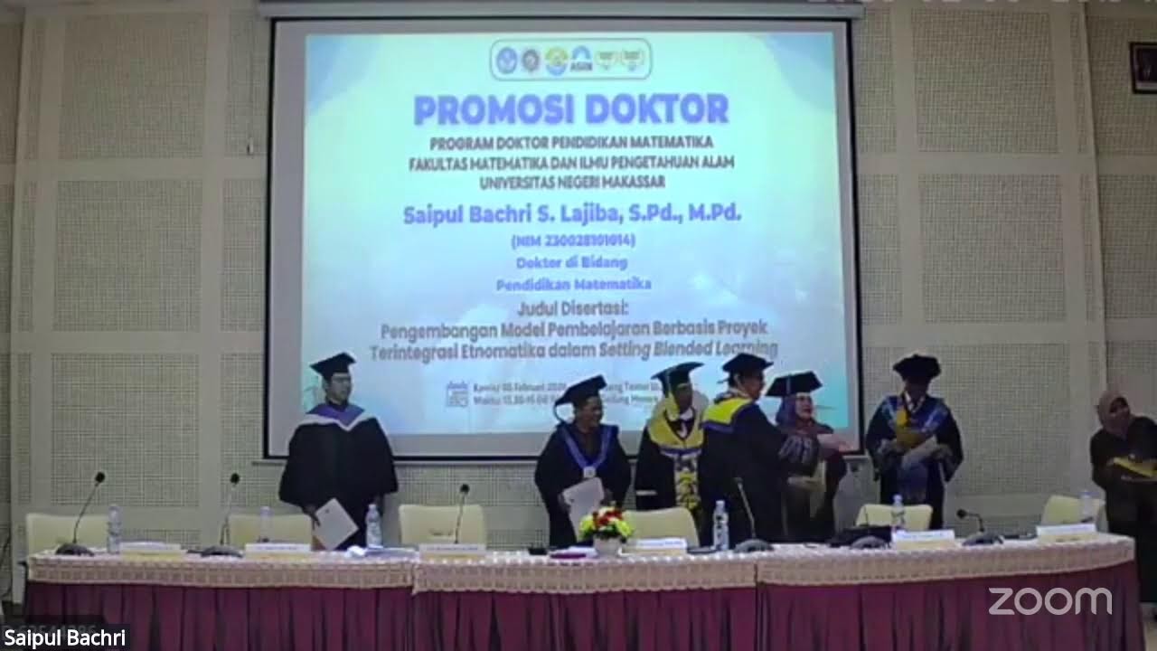 PROMOSI DOKTOR SAIPUL BACHRI S. LAJIBA, S.PD., M.PD PROGRAM STUDI PENDIDIKAN MATEMATIKA FMIPA UNM