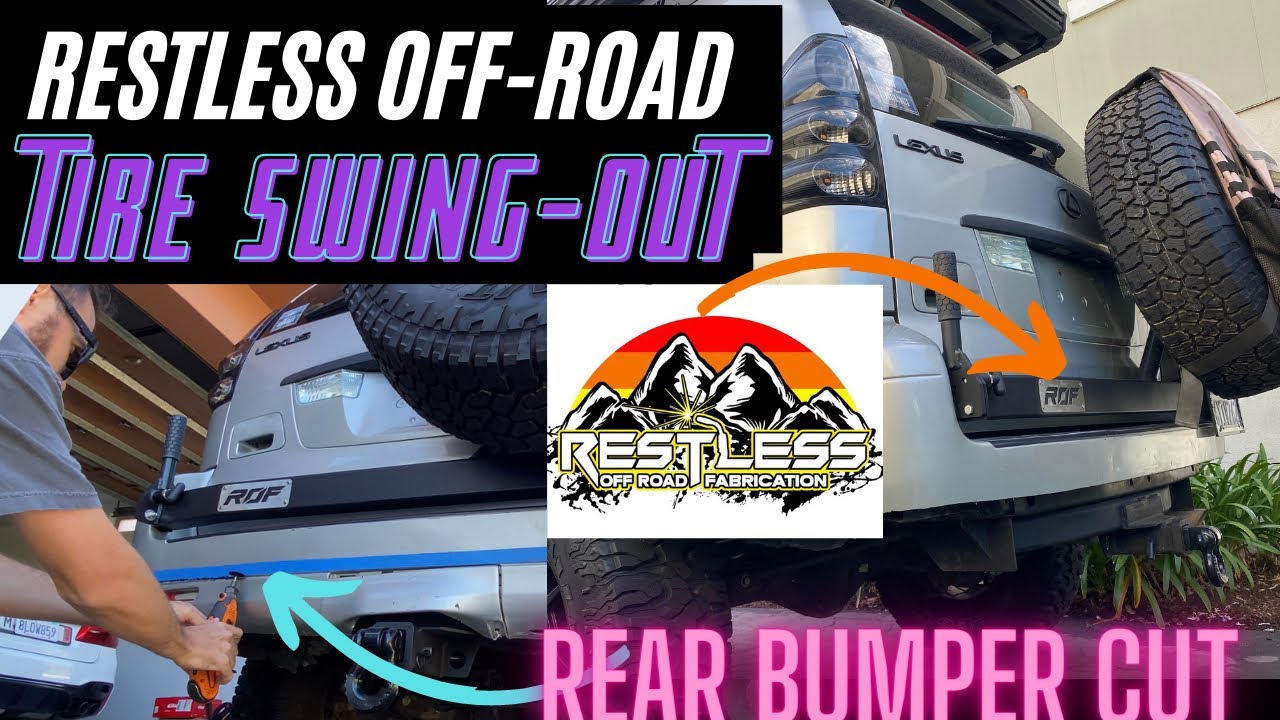 КРЕПЛЕНИЕ ДЛЯ ШИН Restless Off-Road для Lexus GX470 | ВЫРЕЗ БАМПЕРА | Фара Auxbeam GX-Series/Даль...
