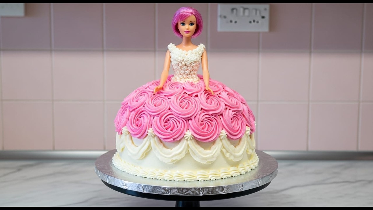 Pink Cake Decorating Tutorial | Elegant Party Cake.chefNaeem