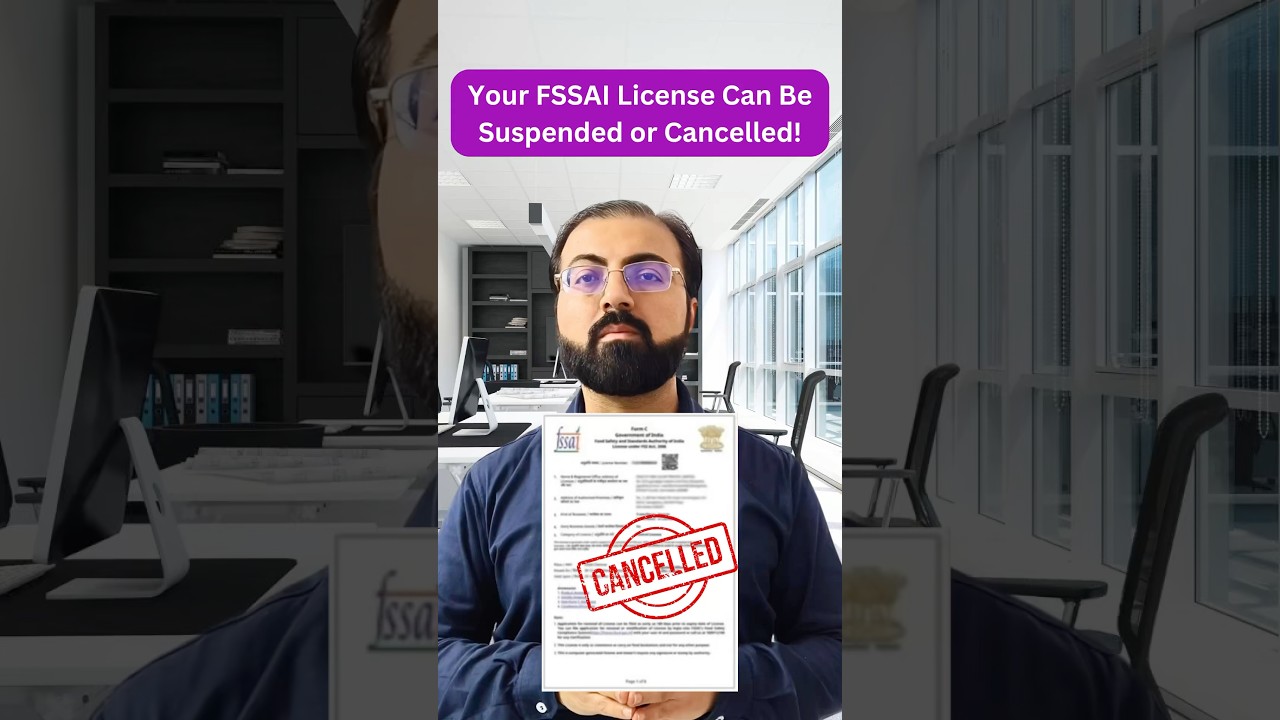 🚨 FSSAI License Suspended or Cancelled? Here&rsquo;s How to Fix It! #business #fssai #ytshorts