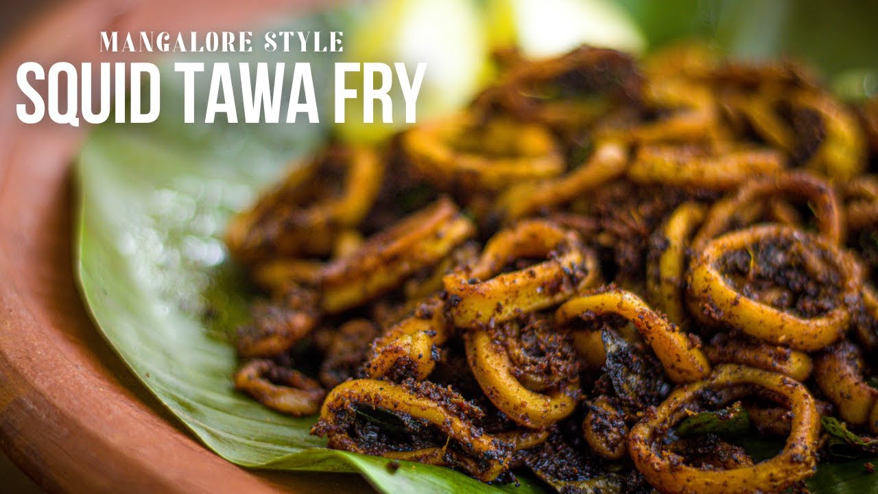 Squid Tawa Fry | Simple and easy Squid fry recipe | Beach Cooking | Uchil's Kitchen