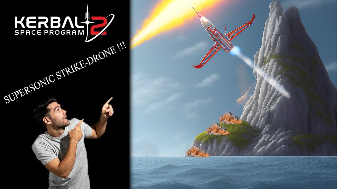 EASY Supersonic Air-Strike Drone (Mach 3 and Launches Rockets !!!) [Kerbal Space Programme 2]