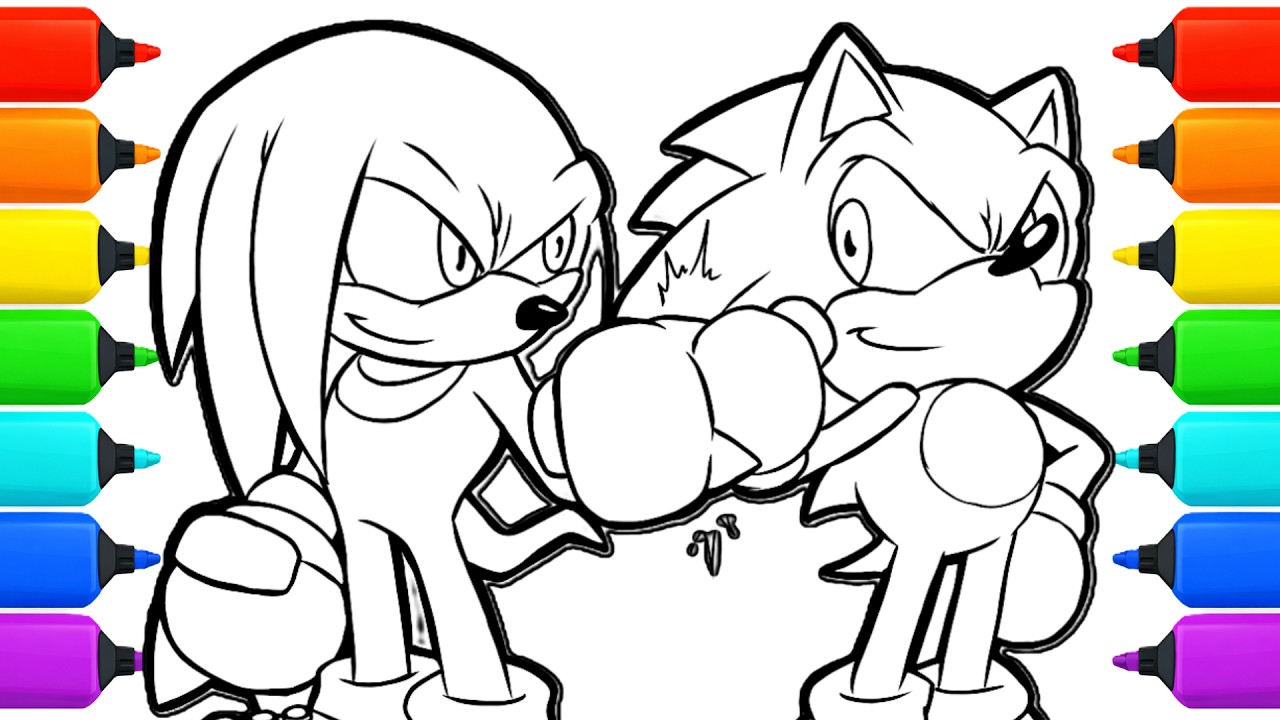 Sonic & Knuckles | Sonic Colouring Pages #sonic