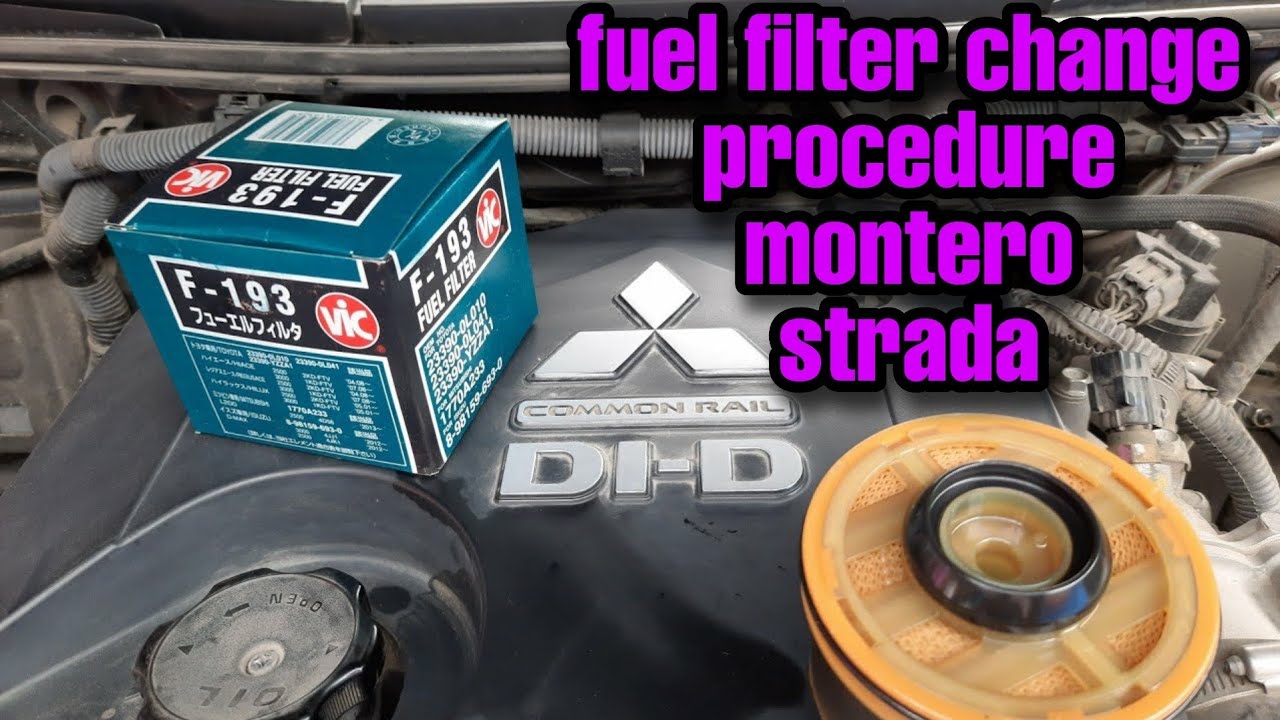 Mitsubishi montero DIY fuel filter change step by step procedure..