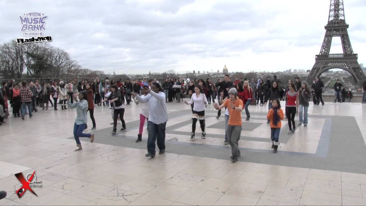 MUSIC BANK in Paris, FLASHMOB KPOP au Trocadéro le 22 janvier 2012 [Paris, France]