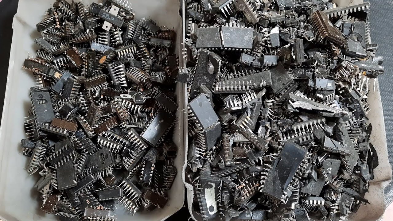ЗОЛОТО из 1200 г  советских микросхем Хорош выход