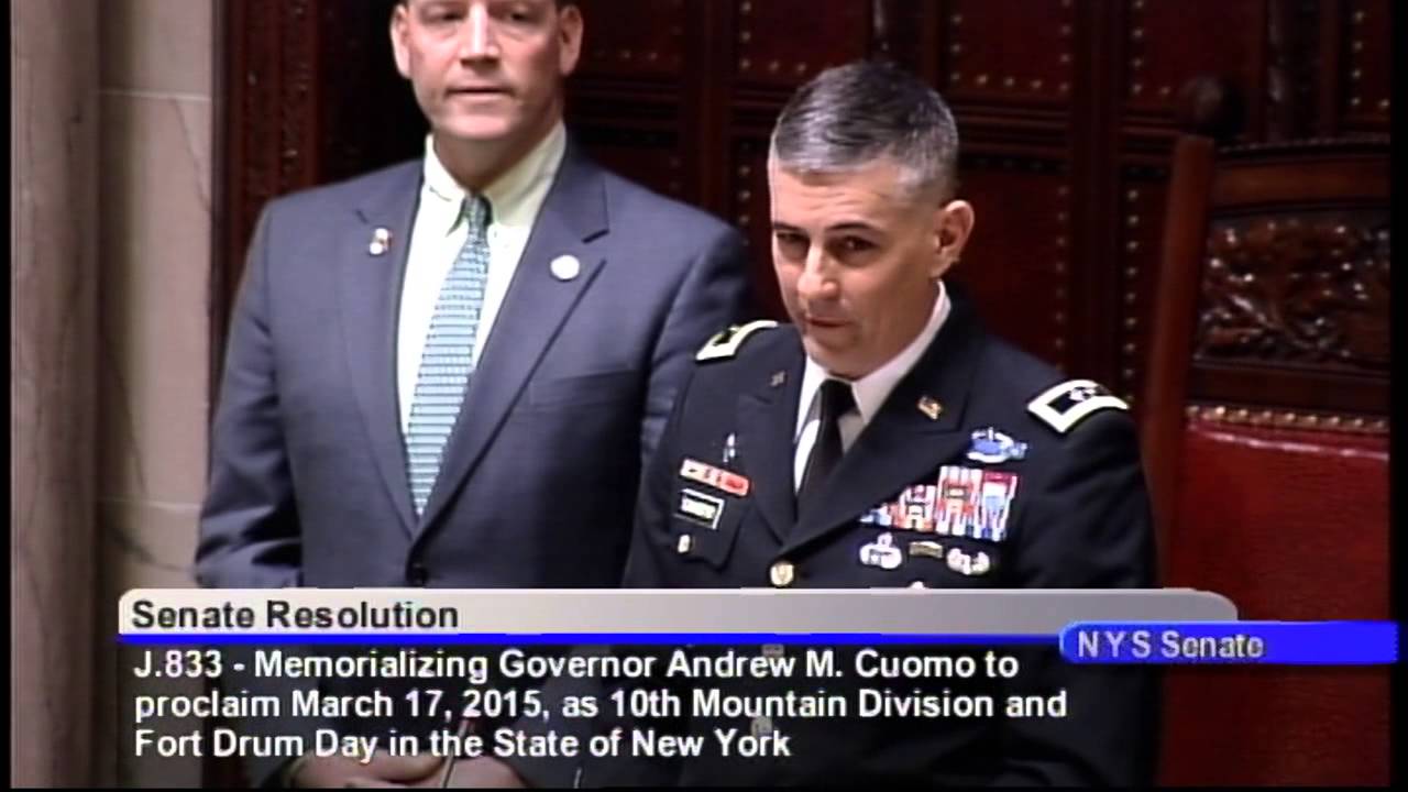 Maj. Gen. Stephen J. Townsend speaks at New York State Senate