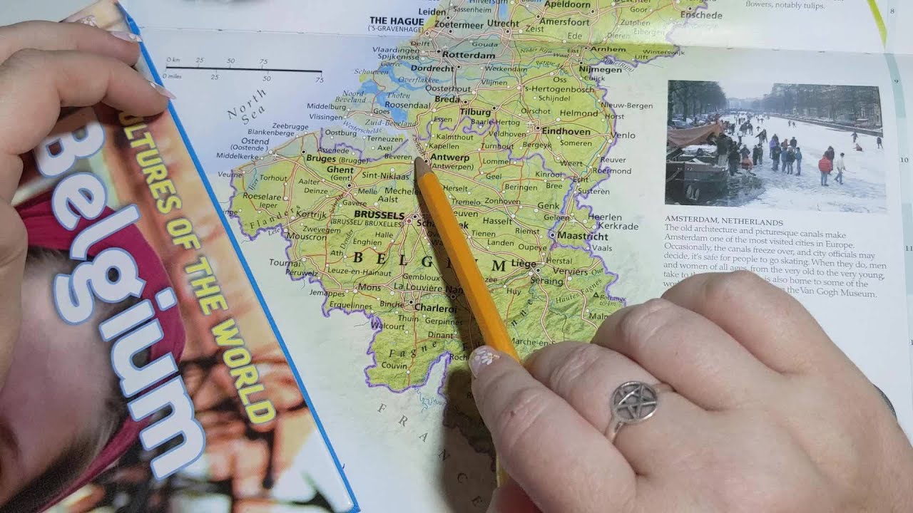 ASMR ~ Belgium History & Geography ~ Soft Spoken Page Turning