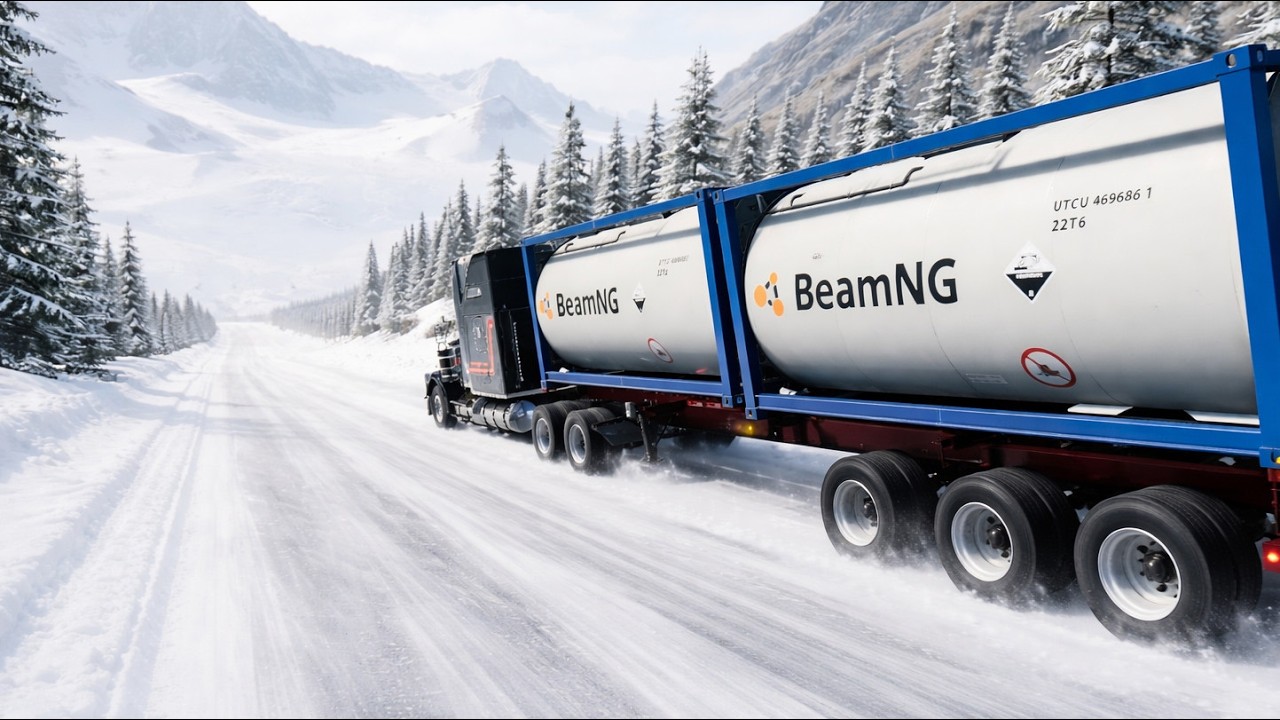 Cars vs Frozen Downhill &ndash; Brutal Crashes | BeamNG.drive