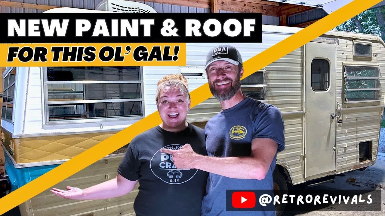 Incredible Vintage RV Makeover: New Roof and Paint on 1973 Holiday Rambler!