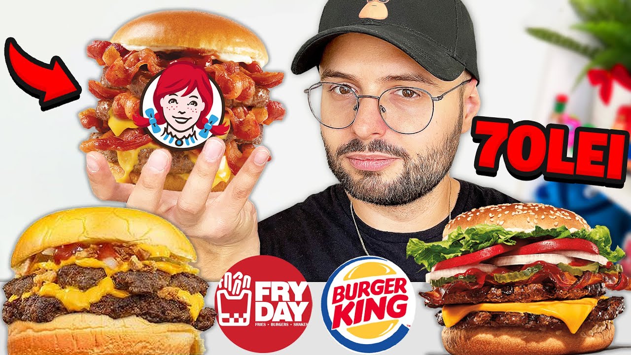 Am cumparat CEL MAI SCUMP MENIU de la FRYDAY, Wendy's, si Burger king!