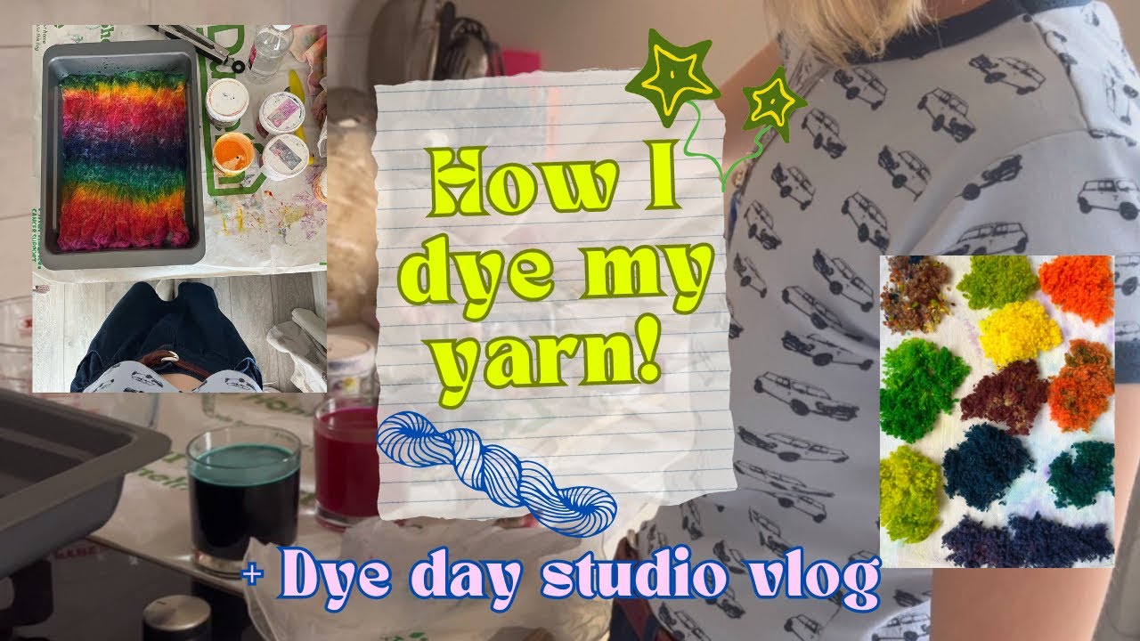 How I dye my yarn | dye day studio vlog, shop update prep!