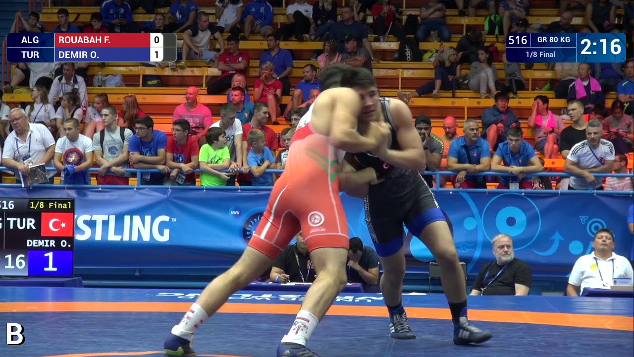1/8 GR - 80 kg: F. ROUABAH (ALG) v. O. DEMIR (TUR)