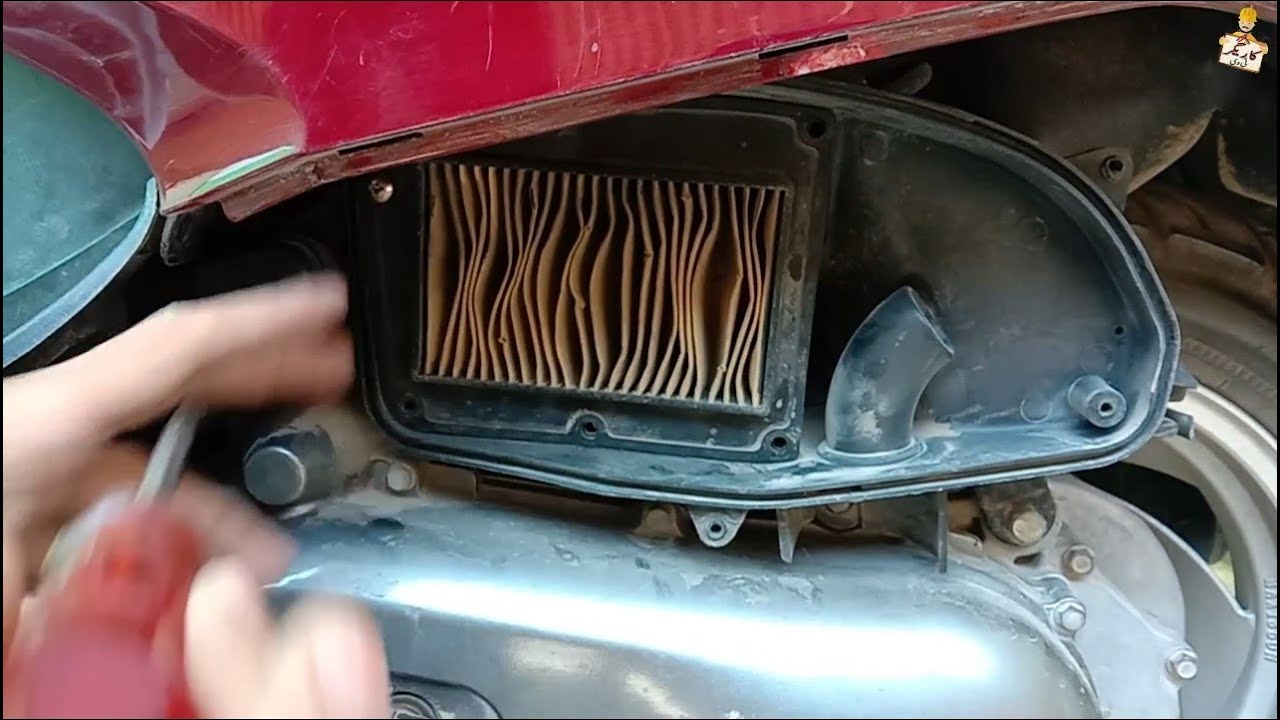 change and make homemade air filter for united scooty 100cc urdu/hindi | KarigarTv
