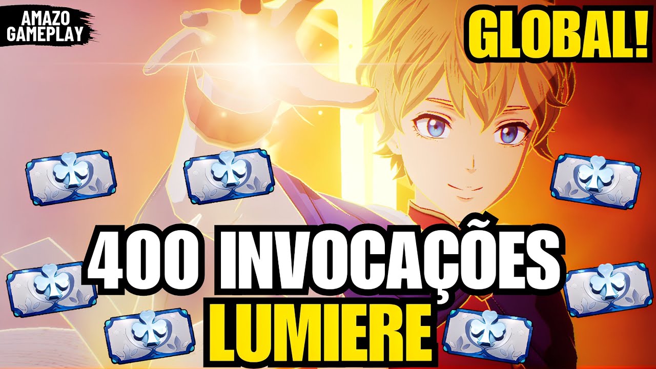 400 INVOCAÇÕES LUMIERE (GLOBAL SUMMONS) - Black clover mobile