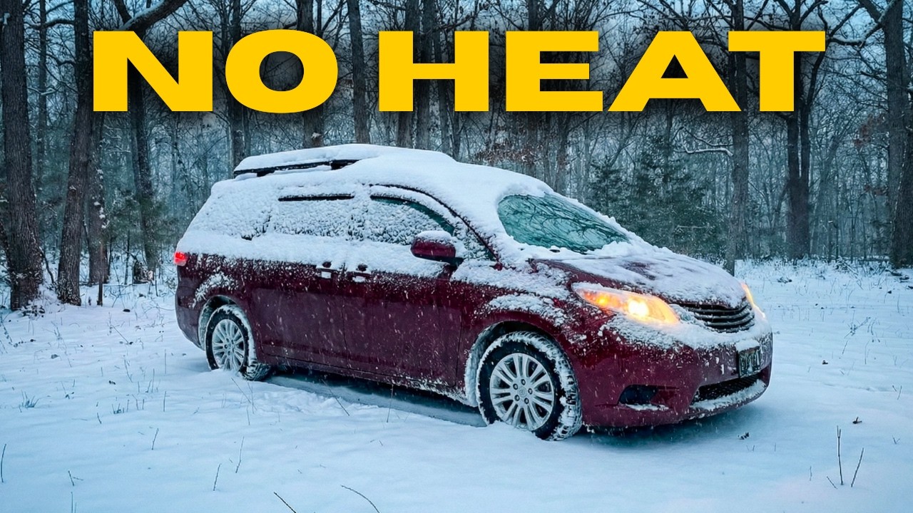 Surviving a Blizzard Overnight in My Minivan Without HEAT!