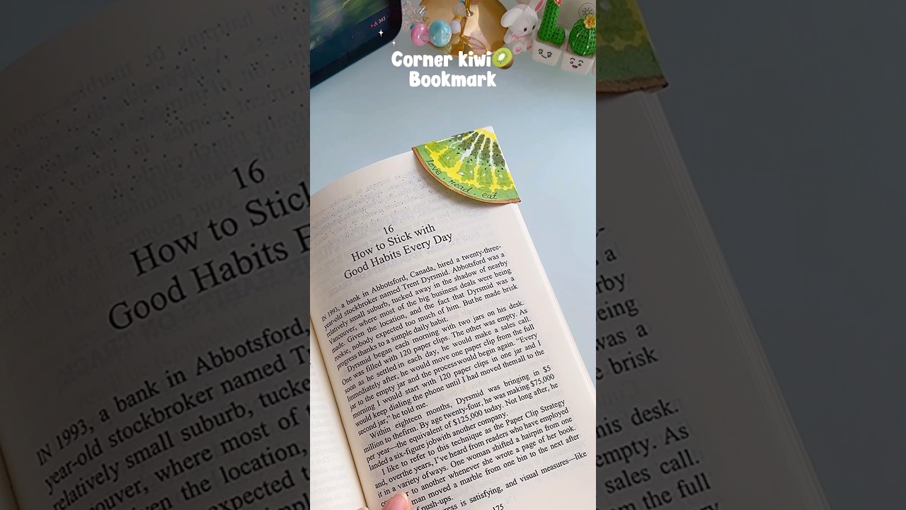 DIY kiwi 🥝 Bookmark ✨#shorts #art #drawing #youtubeshorts