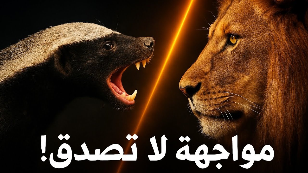 🦁 غرير العسل يهاجم الأسد... النهاية غير متوقعة! 😱🔥 | معركة لا تصدق