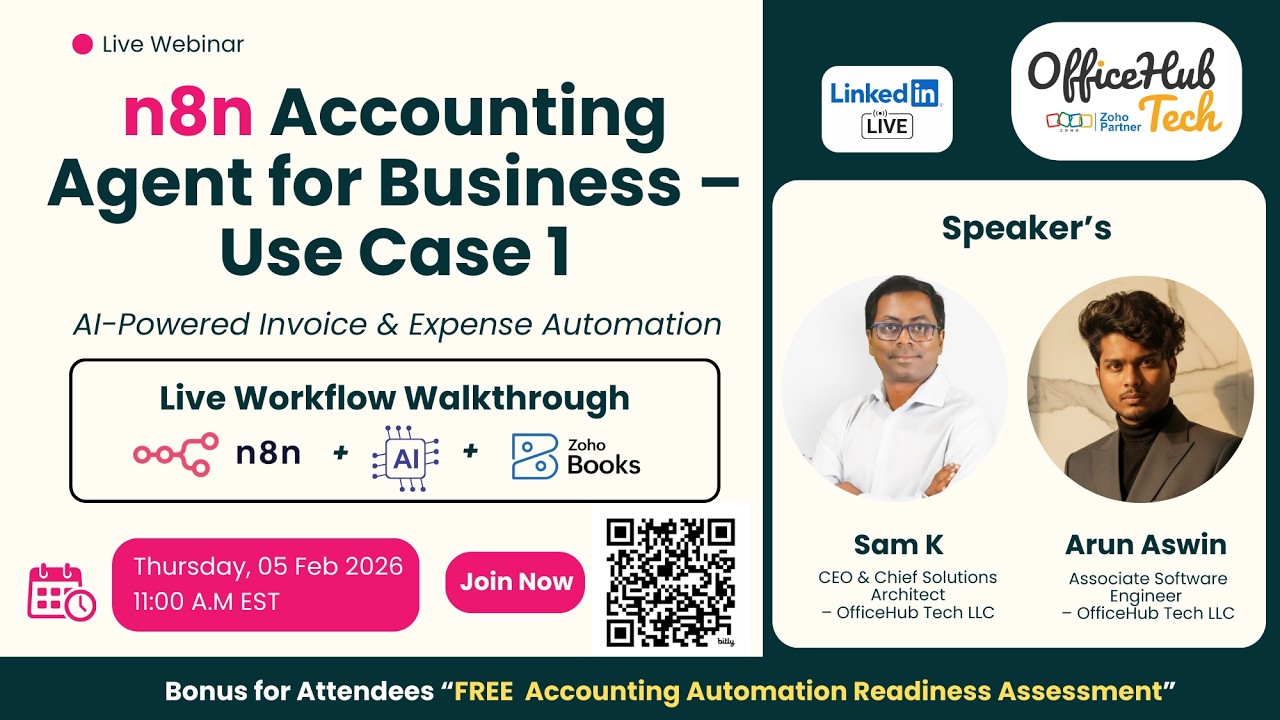AI-Powered Accounting Automation Using @n8n-io  & @Zoho_Books | Live Workflow Demo