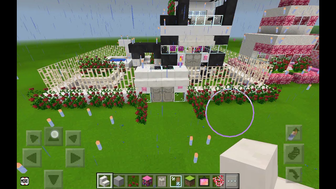 Minecraft : Tour To My New Build Simple Big Modern House In Kawaii World💖✨.