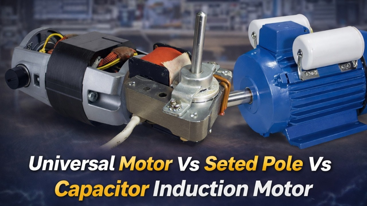 Universal Motor, Shaded Pole Motor & Capacitor Induction Motor | Full Practical & Working