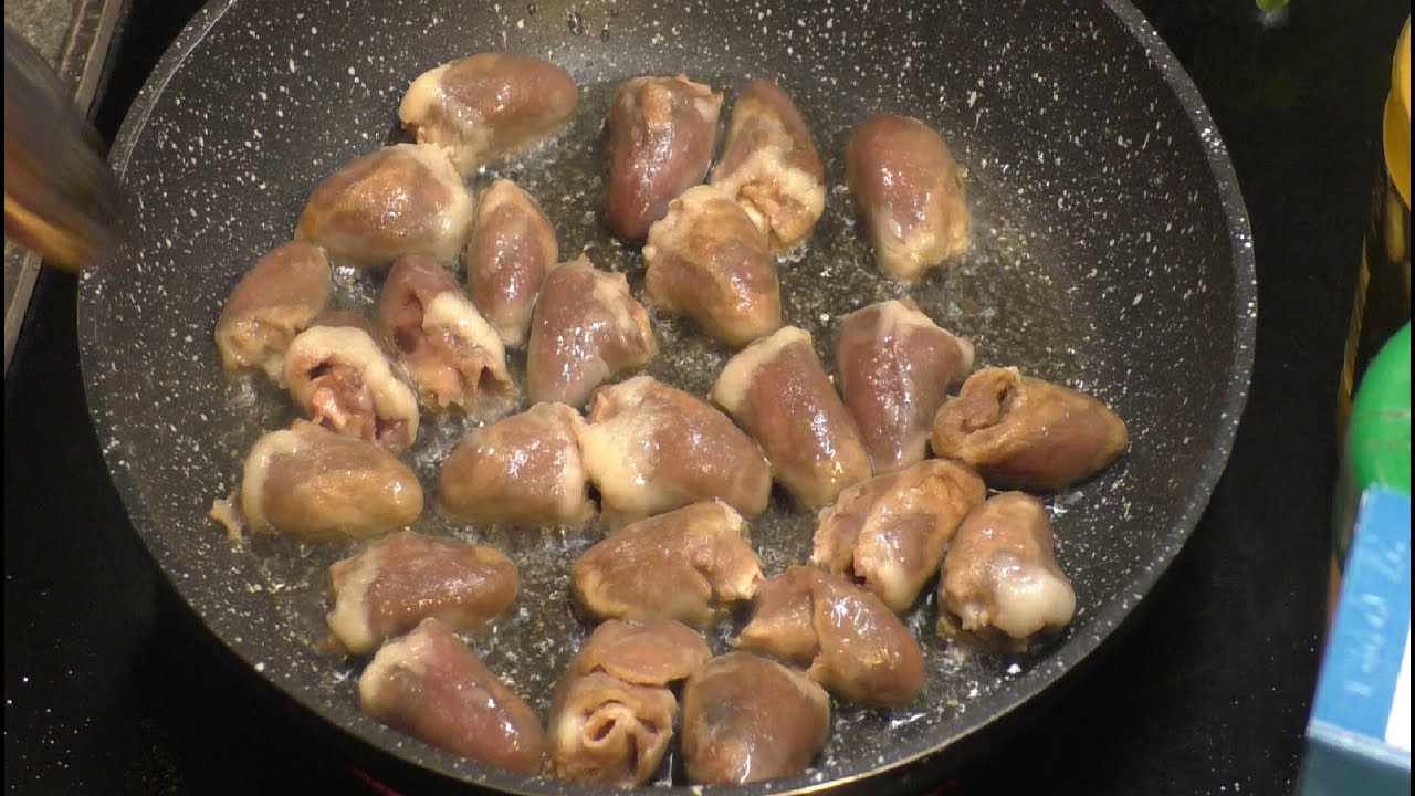 Рецепт ♥ Куриные сердечки ♥ Очень простой и быстрый рецепт ♥ и вкусно