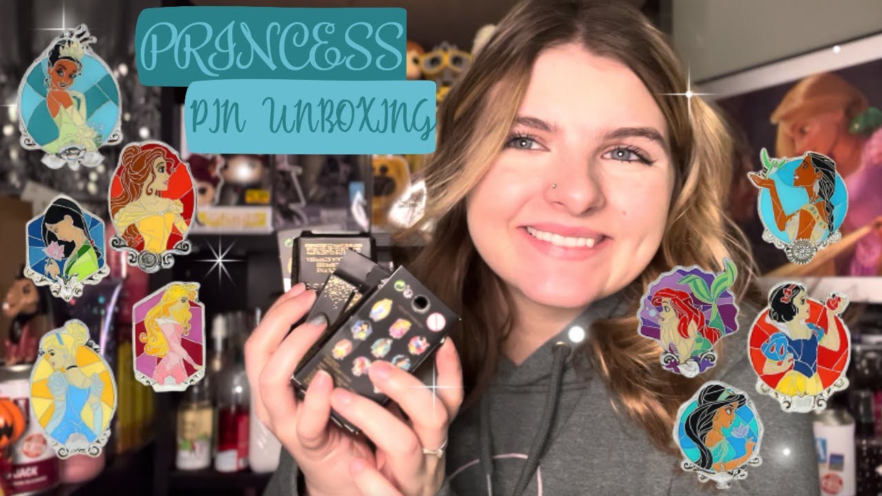 DISNEY LOUNGEFLY PRINCESS STAINED GLASS MYSTERY PINS UNBOXING | JAN 2022