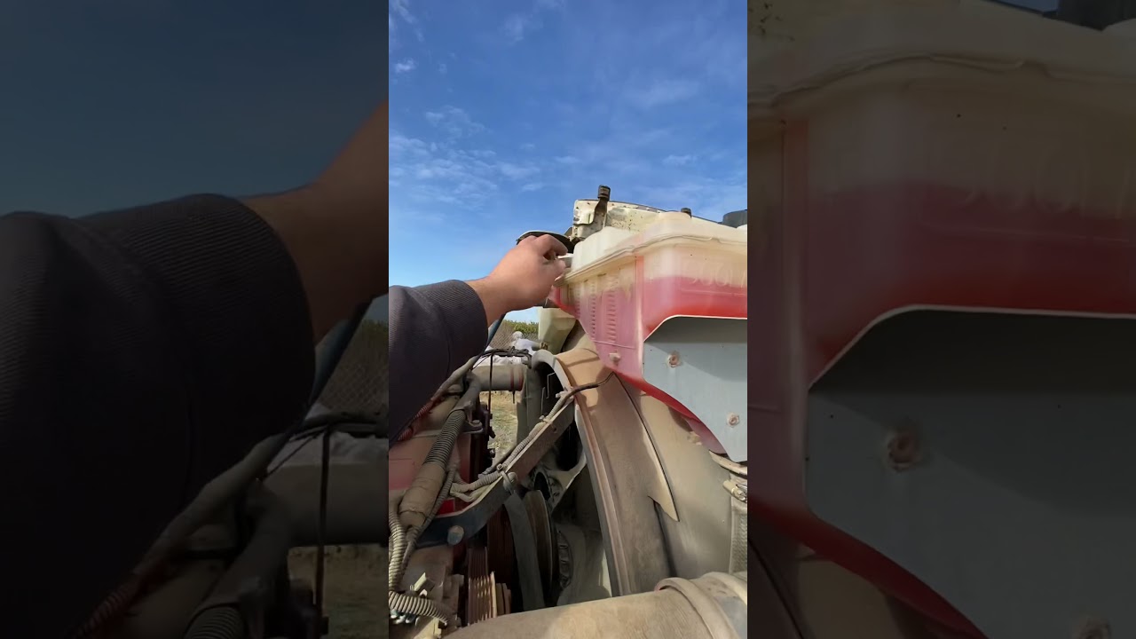 Peterbilt/Kenworth coolant reservoir tank removal￼￼ without completely￼ draining coolant.